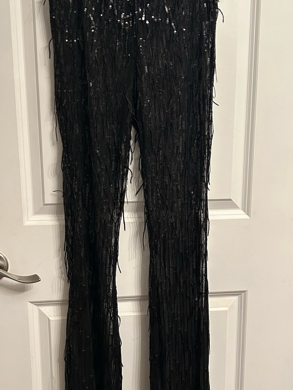 Black Sequin mesh pants set - Picture 4 of 5